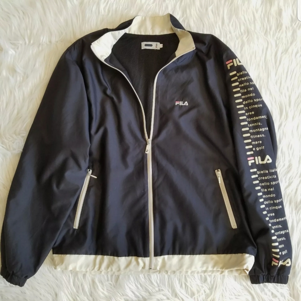 VTG 90s Fila Biella Italia Jacket Women Zip Up
